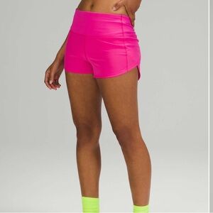 Lululemon Speed Up High-Rise Short 2.5” Sonic Pink size 8